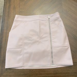 NWT Express light pink leather skirt